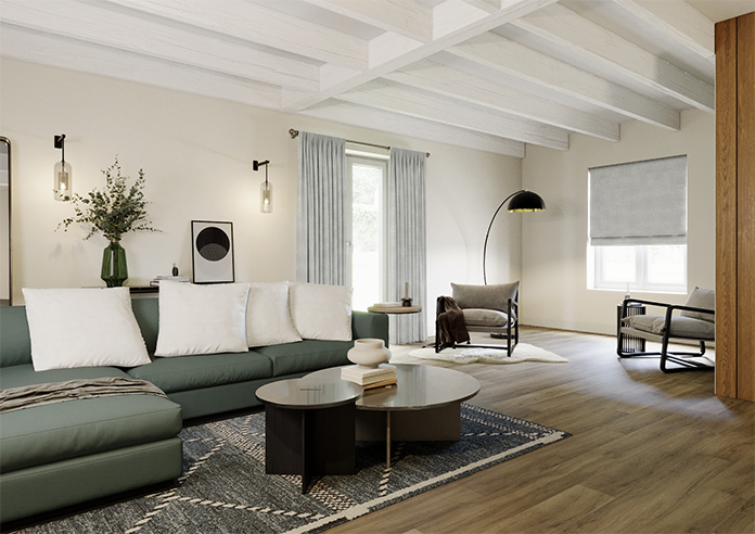 Chenille (Blackout) Pencil Pleat, Stone - Ready Made Curtains - Image 8